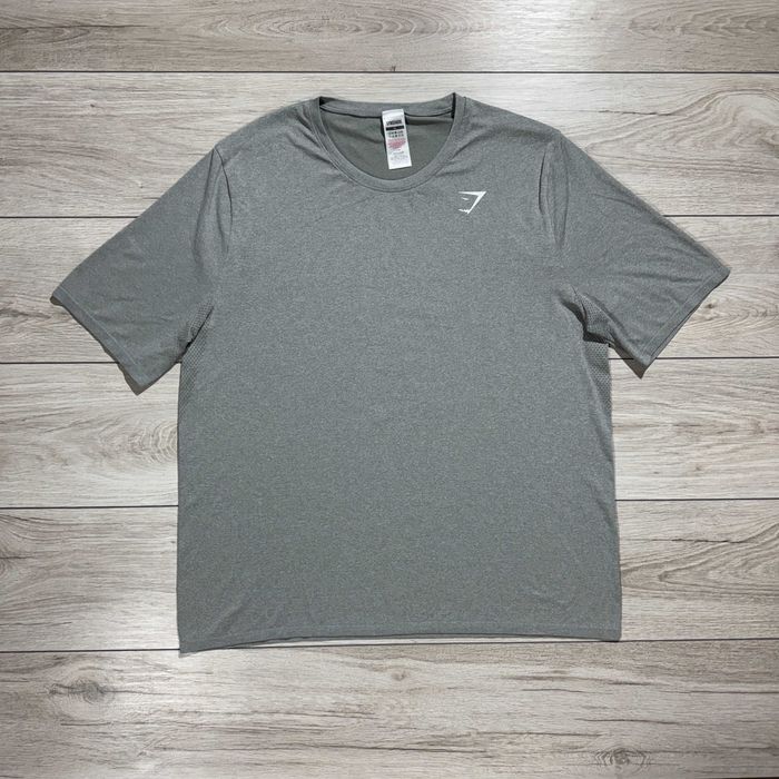 Сіра Спортивна Футболка Джимшарк Gymshark White Silver, розмір XL