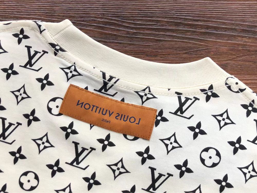 Koszulka Biała Louis Vuitton LV Luksusowa