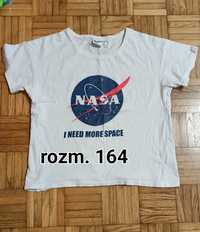 Biały t-shirt koszulka NASA Cool Club rozm 164