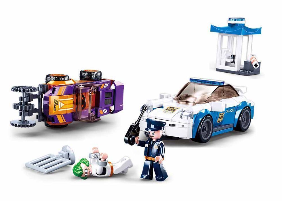 KLOCKI sluban policja samochód auto pościg pojazd 264 el KOMP. Z LEGO