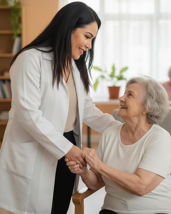 Cuidadora de pessoas com necessidades especiais .