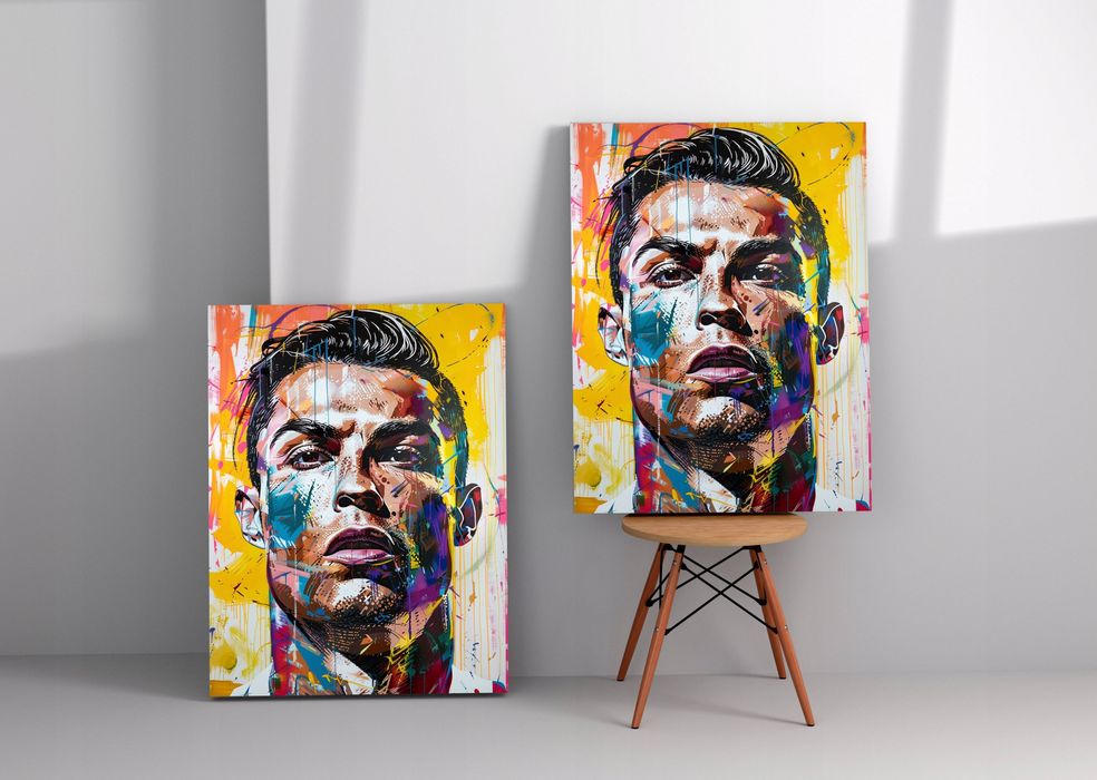 Obraz na płótnie Cristiano Ronaldo CR7 60x80cm do nowoczesnych wnętrz