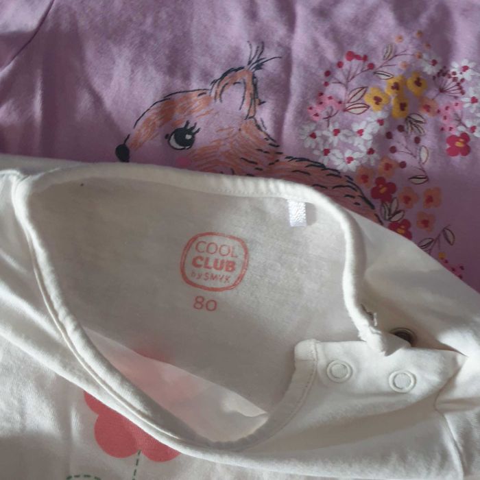 Ubranka dla dziewczynki r. 80 (10 szt)