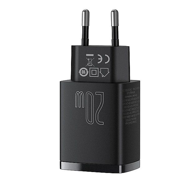 Baseus Compact szybka ładowarka sieciowa USB / USB Typ C 20W 3A Power