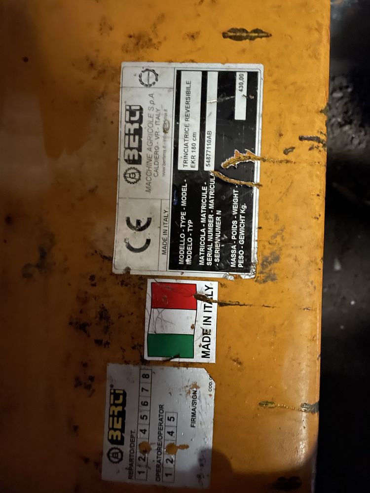Mulczer Berti EKR 180 przedni TUZ
