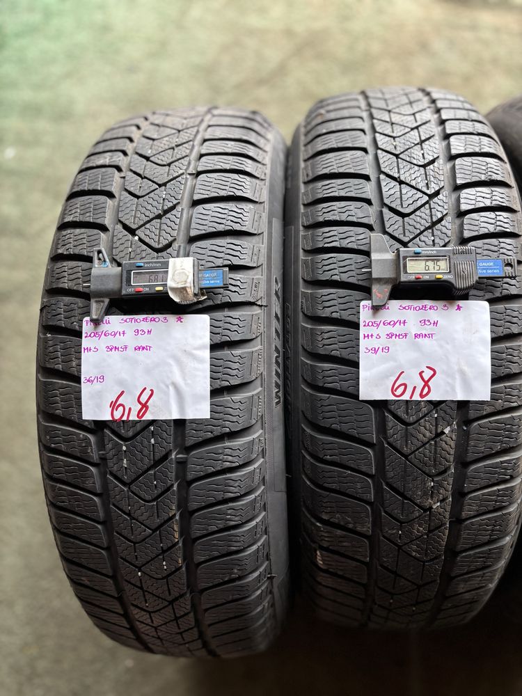 4x 205/60R17 93H  PIRELLI winter SOTTOZERO 3 opona zimowa M+S 3PMSF *