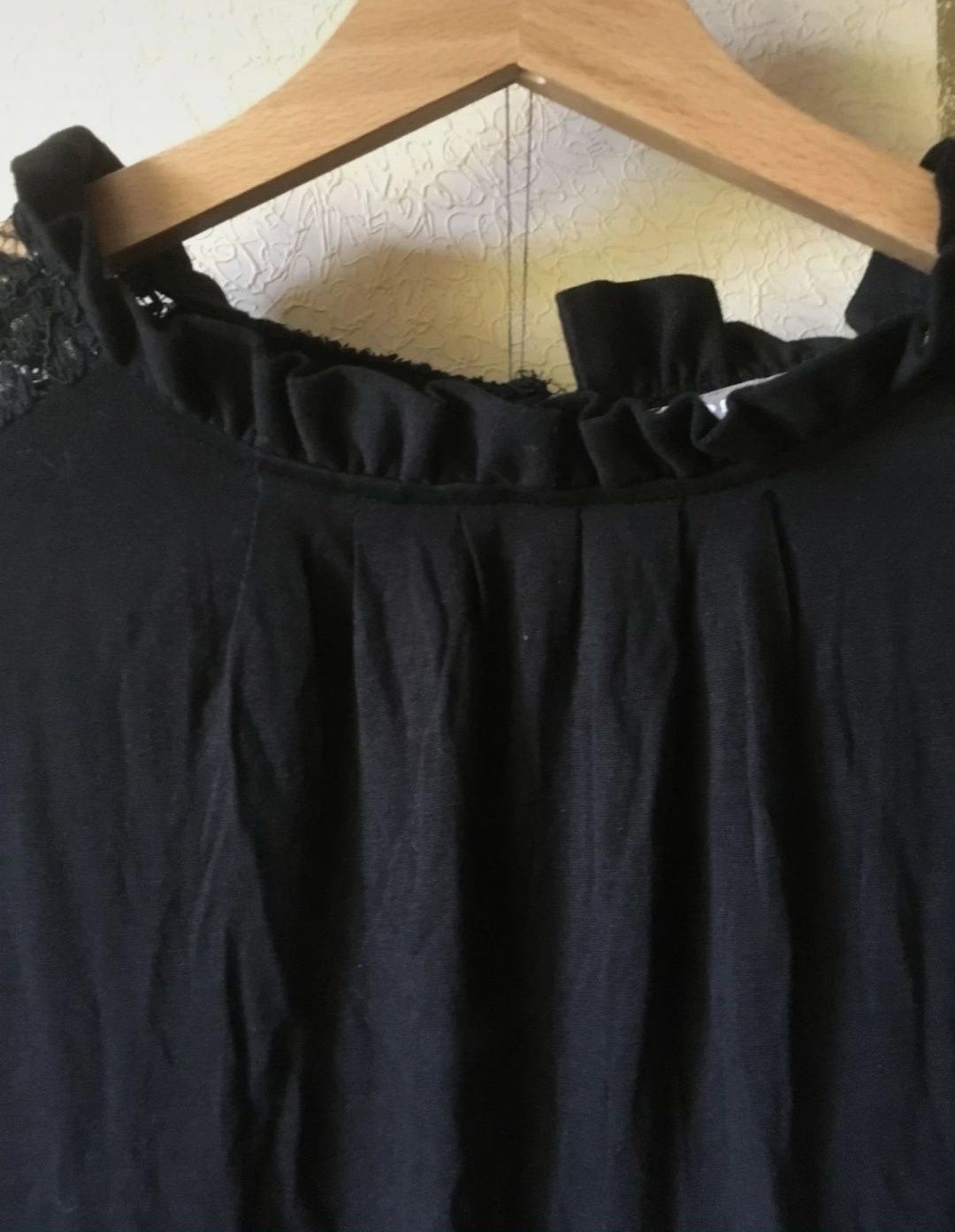 ORSAY bluzka koszula z wstawkami koronkowymi, ozdobną stójką  XS, S, M