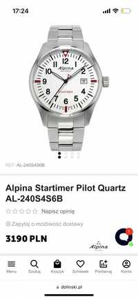 Piękna Alpina Startimer Pilot AL-240S4S6B od Halogsm