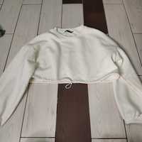 короткий свитшот белый от Шеин, пиджак короткий, и вязанный топ
