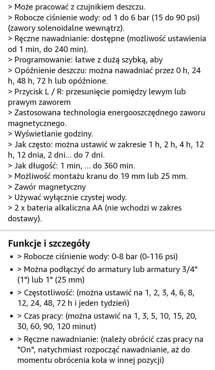 Programator czasowy do nawadniania