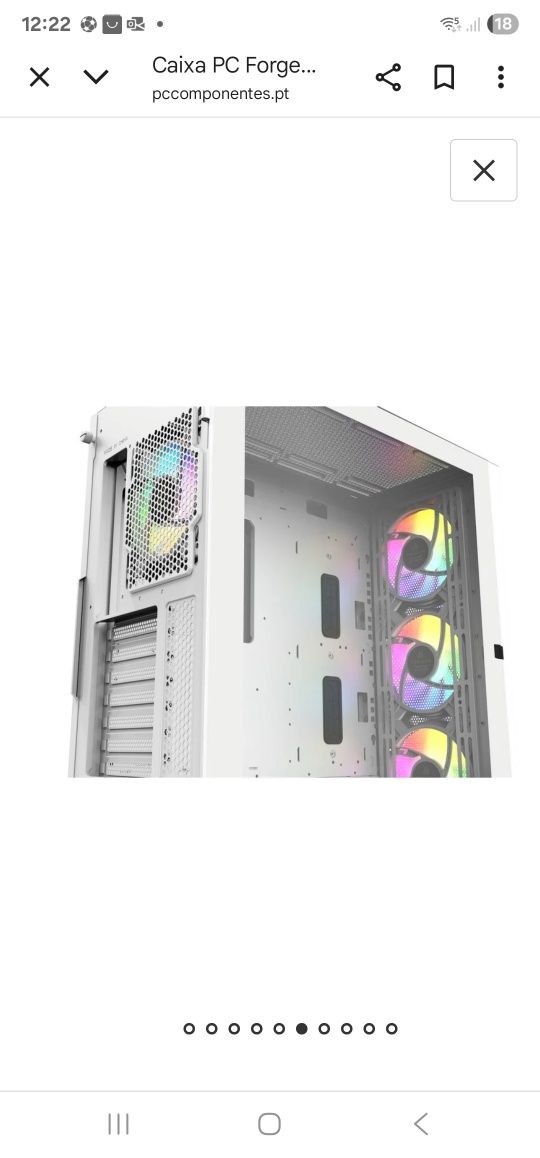 Caixa PC Forgeon Arcanite ARGB Mesh Torre  ATX Branca