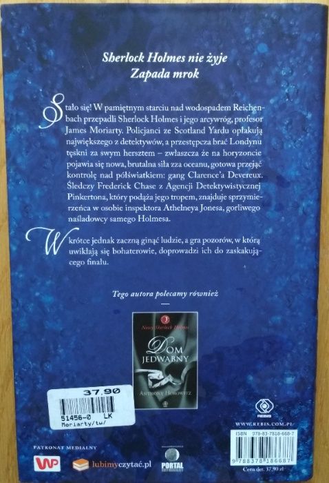 Anthony Horowitz - "Moriarty" - nowy Sherlock Holmes!