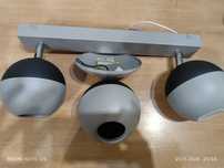 Zestaw 5 lamp LED komplet szary czarny