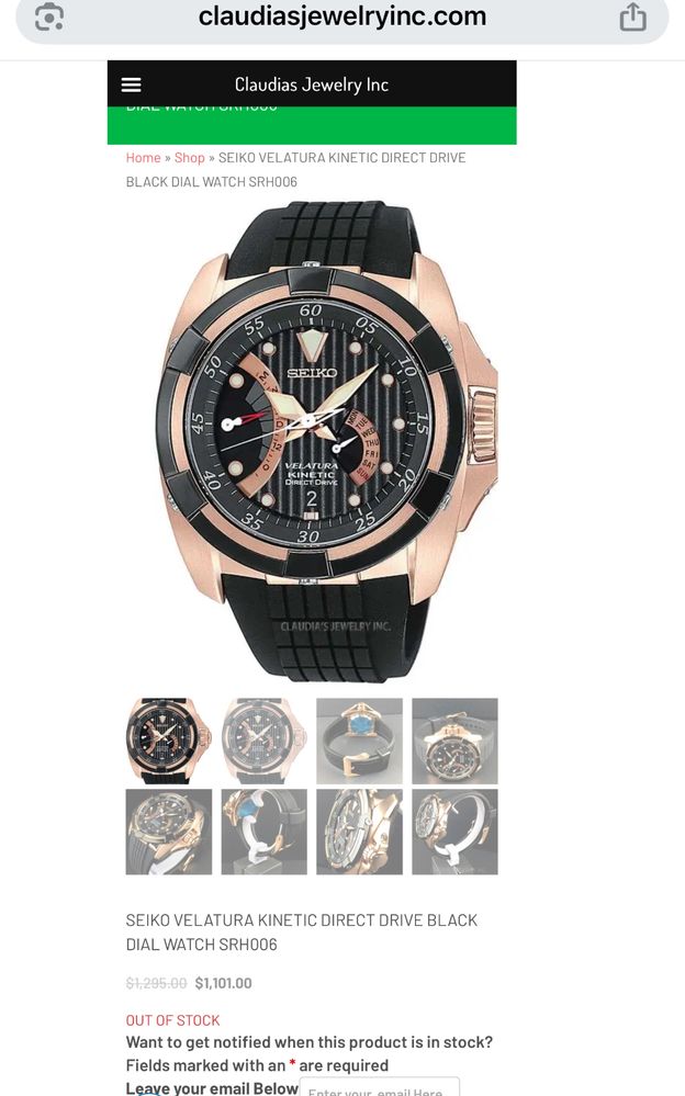 Seiko Velatura Kinetic Direct Drive Dourado