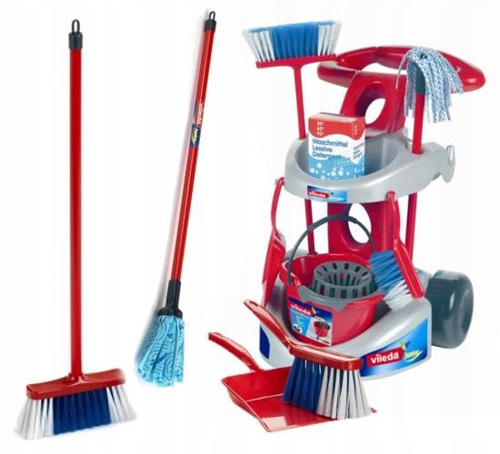 Wózek Do Sprzątania Vileda Klein 6721 Zestaw 6w1 Dla Dzieci Prezent