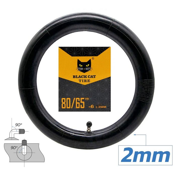 Dętka 80/65-6 wzmocniona zakrzywiony wentyl do hulajnogi elektrycznej