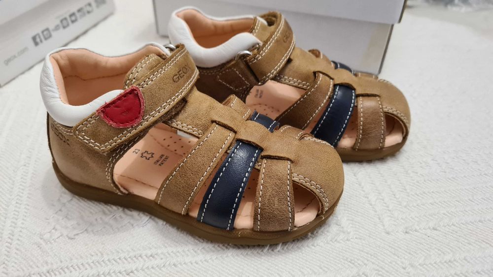 Sandálias de Criança Geox Macchia Baby Caramel - Tam. 23 - COMO NOVAS