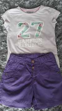 KappAhl spodenki i t-shirt roz 128 i 134