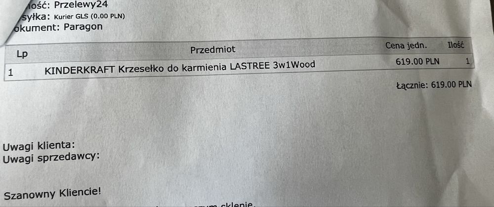 Krzeselko do karmienia Kinderkraft na kółkach POLECAM