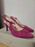 Buty eleganckie niski obcas fuksja