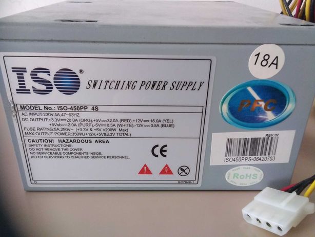 Блок питания  switching power supply ISO -450PP 4S