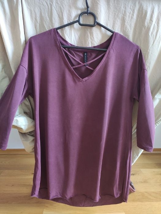 Fioletowa bluzka oversize