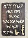 Placa de WC com quadra