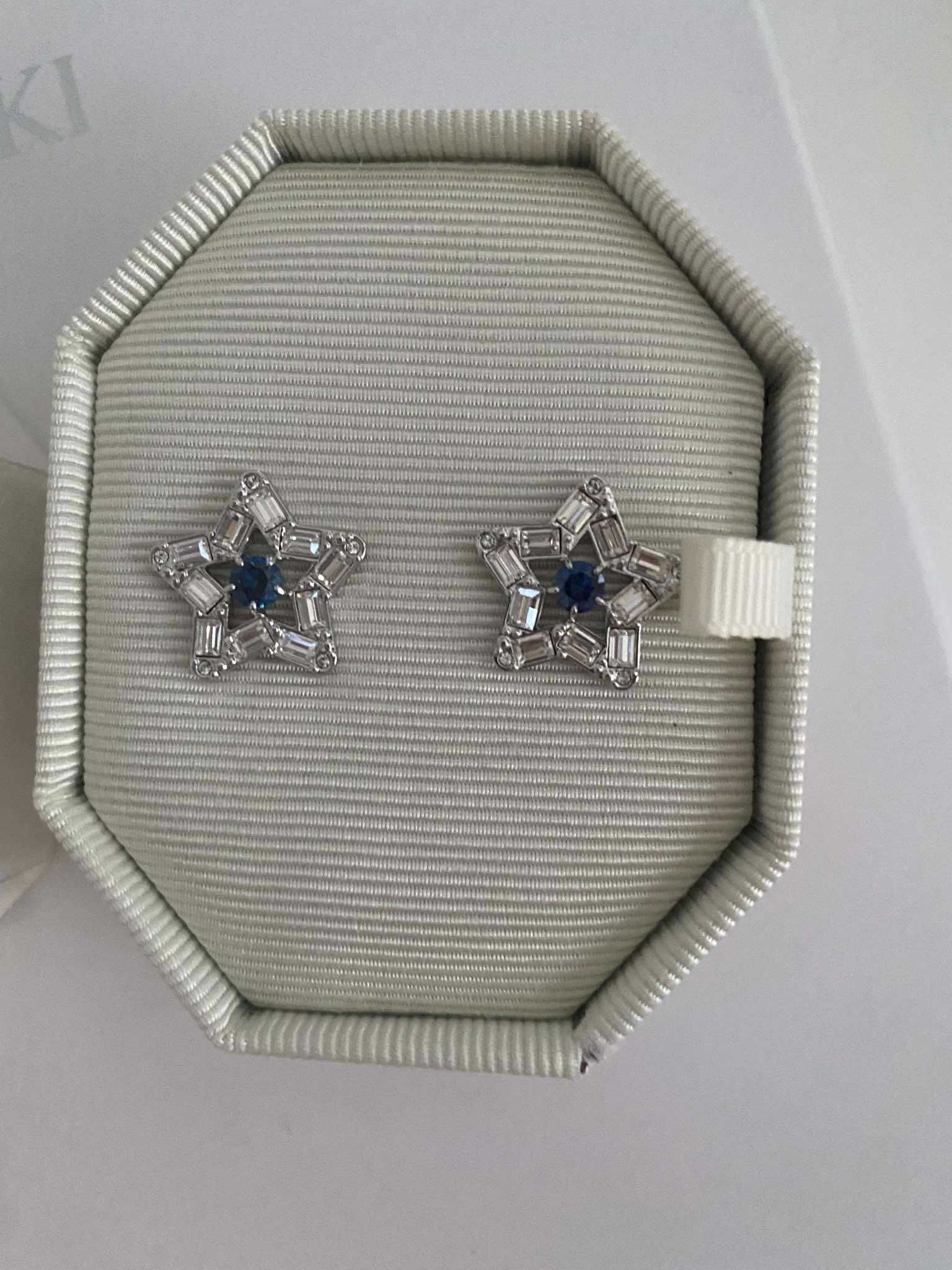Nowe oryginalne kolczyki Swarovski z kryształami srebrne Stella cyrkon