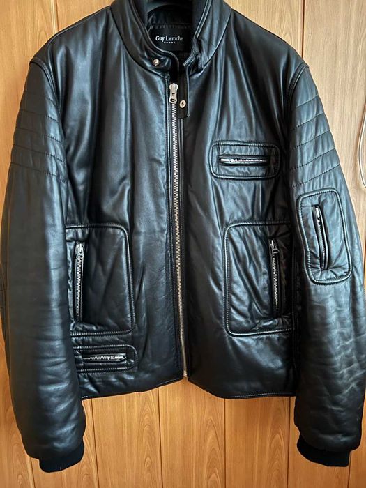 Guy Laroche бомбер куртка кожаная 56 размер