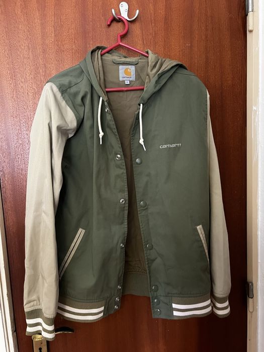 carhartt casaco verde com carapuco