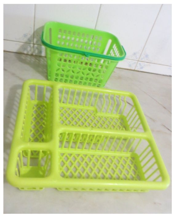 Dish Drying Rack Set and Basket with Handle + Ice Tray - All New64297758853635120