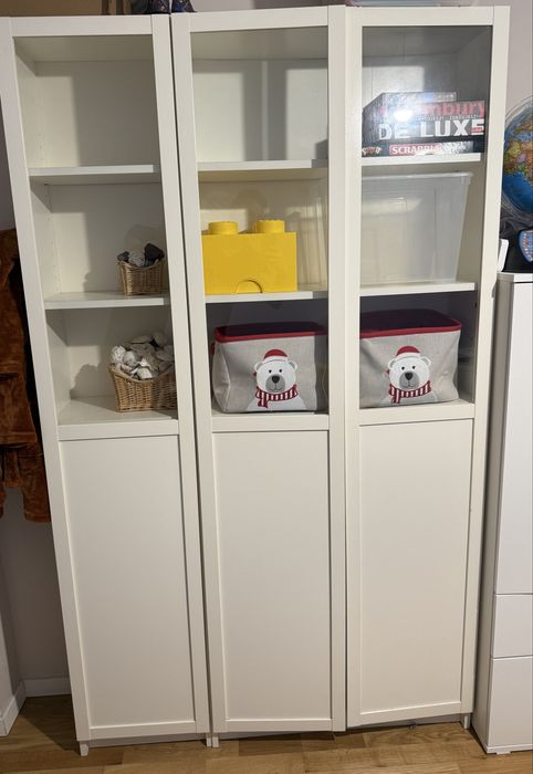 Szafka szafiki ikea z szybą biała 120x202x30,5 2 szafki