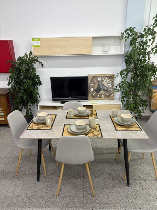 barata mesa 140X80cm e cadeiras envio