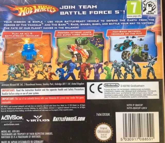 Gra Nintendo DS - Hot Wheels Battle Force 5