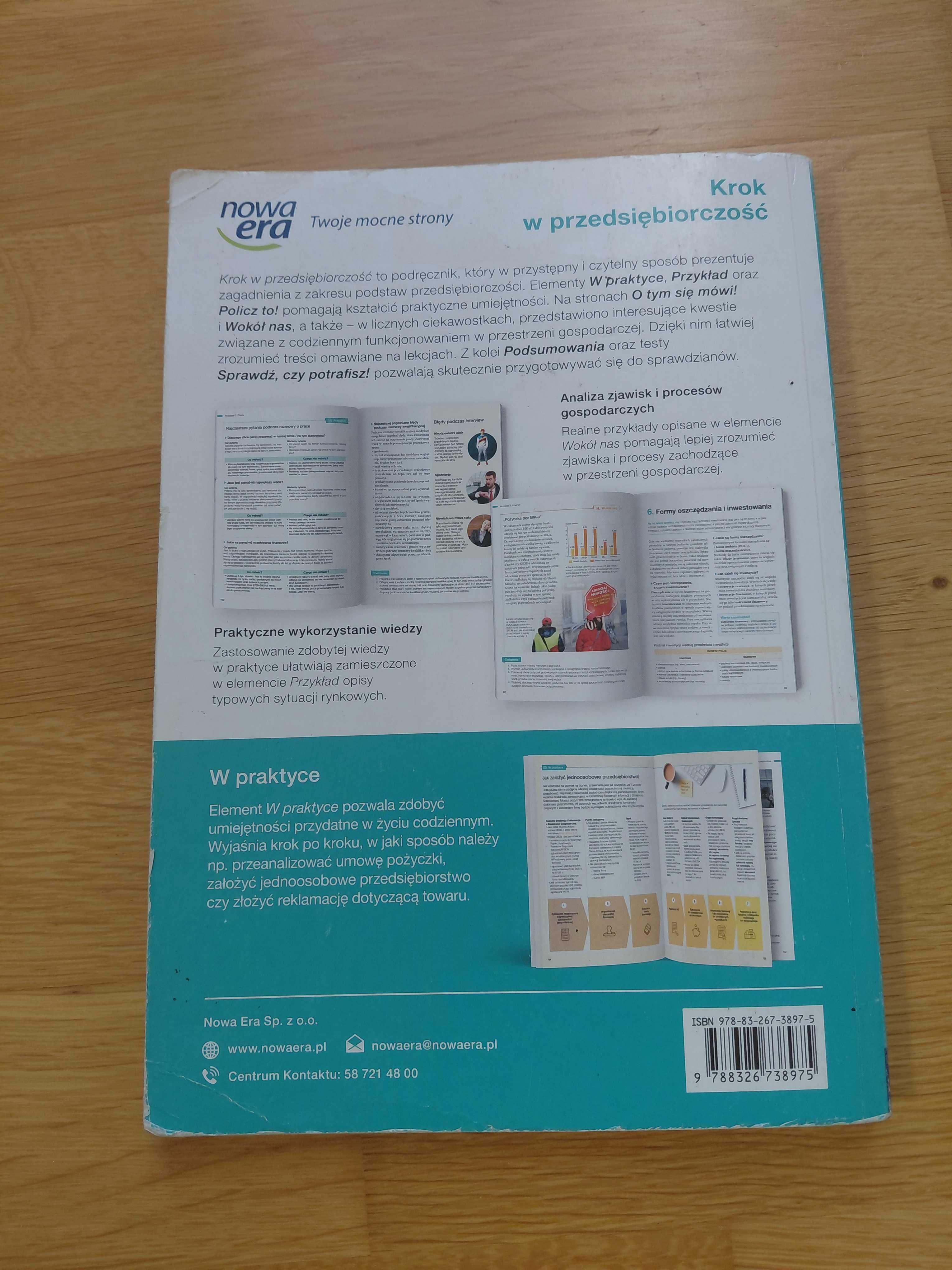 Krok w przedsiębiorczość. Podręcznik. Nowa Era 2020