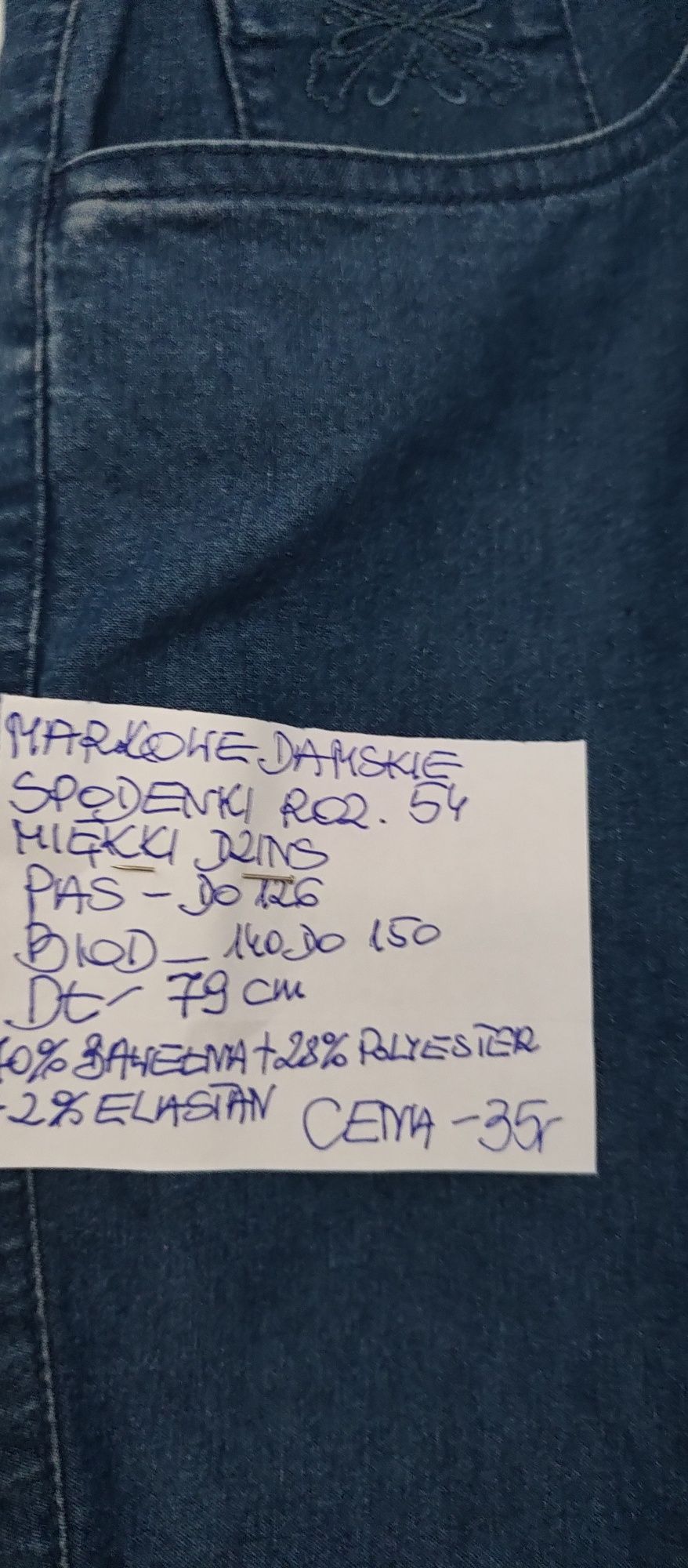 Markowe letnie spodnie rybaczki z miękkiego dżinsu