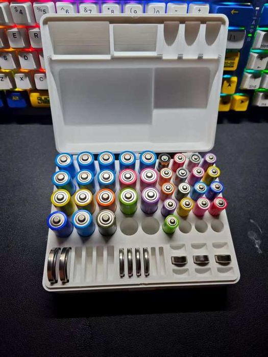 Battery Organizer Box – Battery Storage for aa, aaa, CR2032