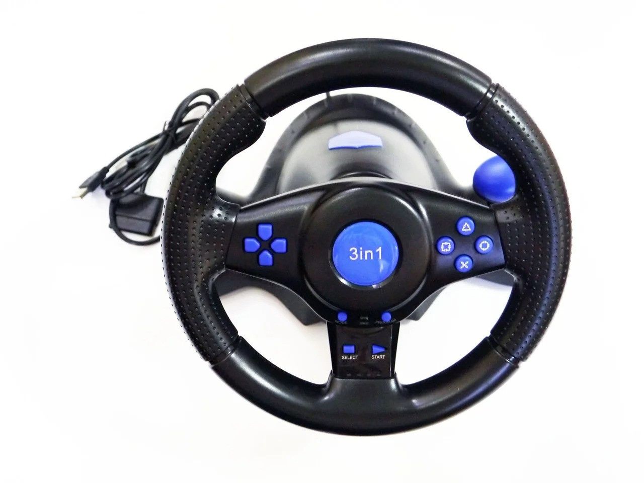 Руль с педалями 3в1 Vibration Steering wheel Игровой Геймпад PS2 / PS3