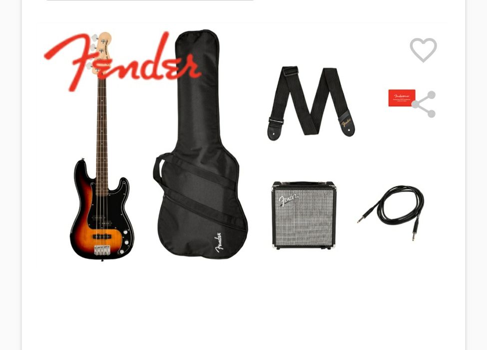 Baixo elétrico squier fender