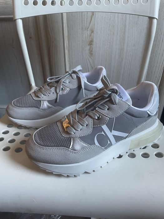 23.5 см 5.5us 36 37 Calvin Klein кросівки кроссовки кеди кеды серые