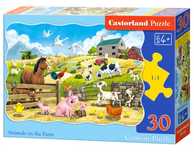 Puzzle 30 elementów. Zwierzęta na farmie. Castorland