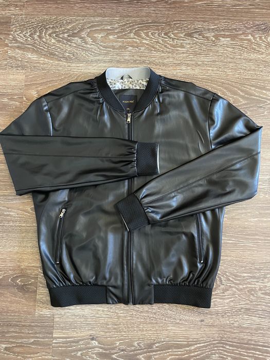Чоловічий бомбер з екошкіри р.52-54
