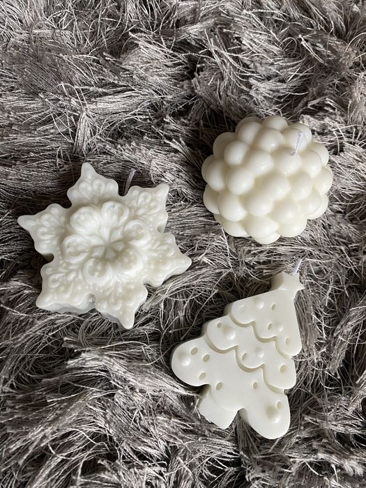 Świeczka sojowa gwiazdka, bombka, choinka