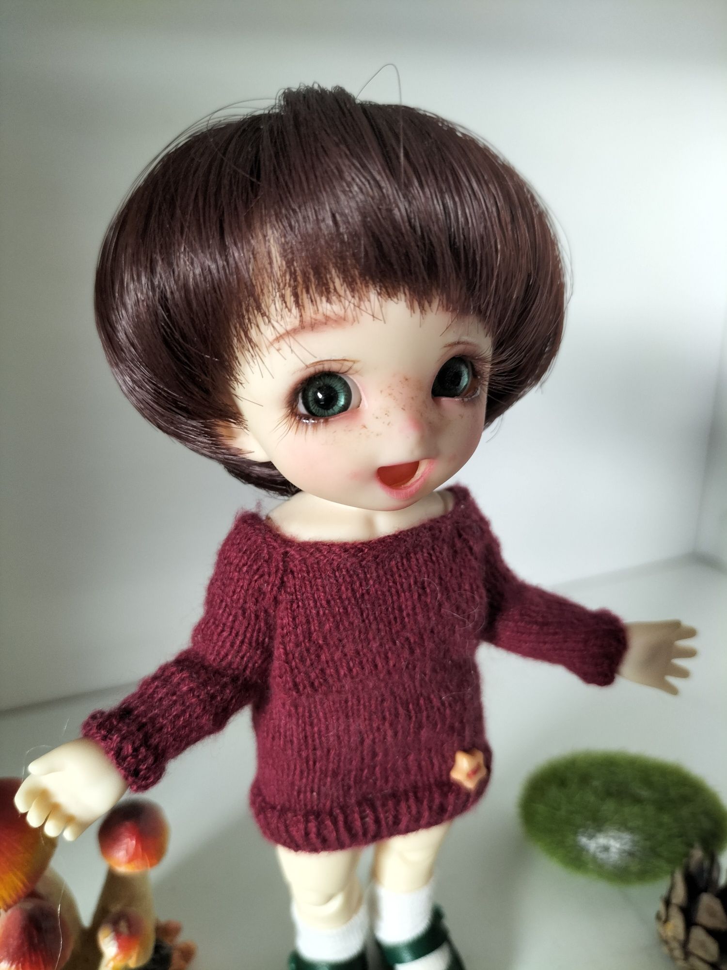Zestaw Lalka bjd 1/8 pukifee Pong Pong 2x faceup