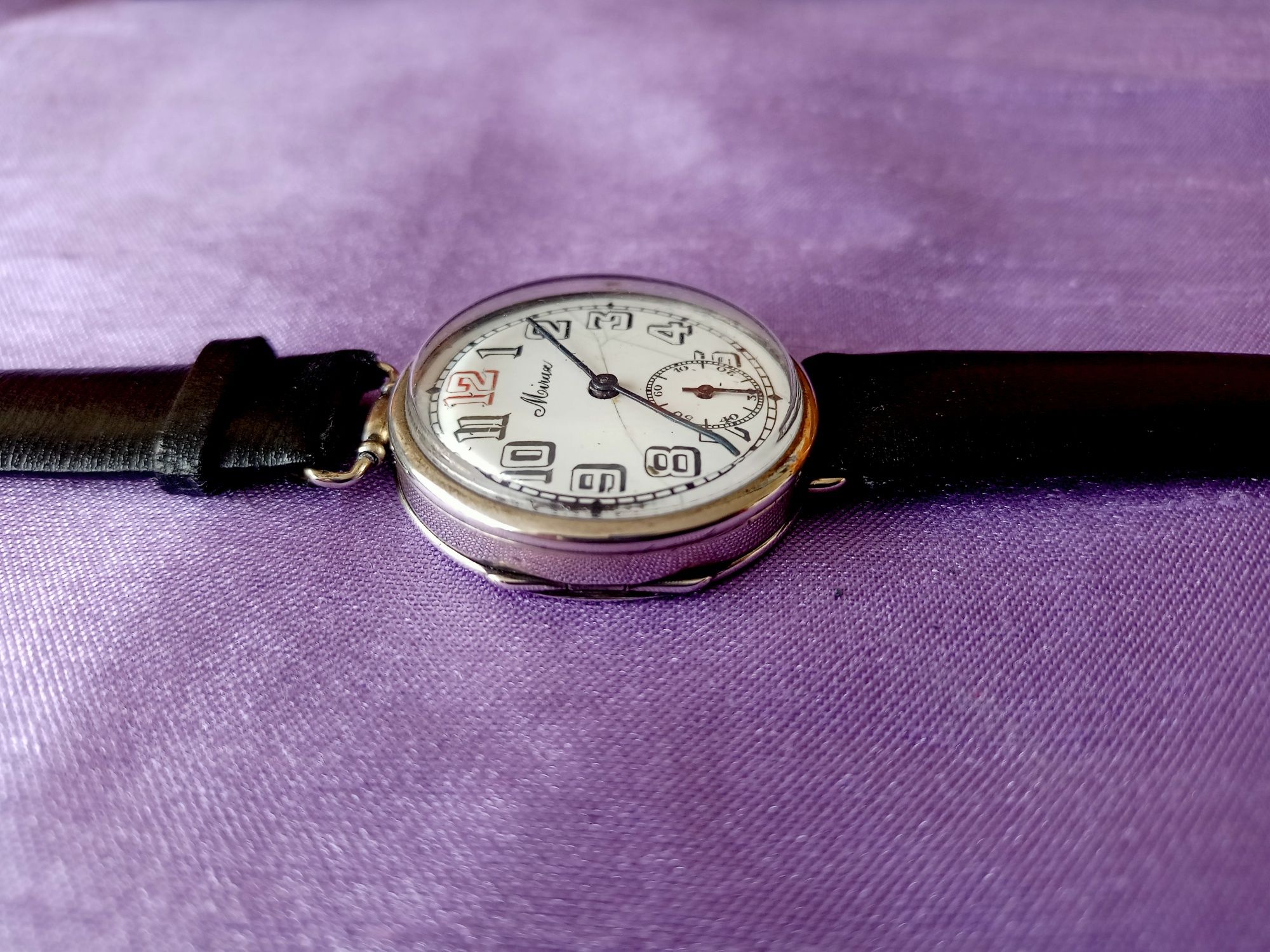 Zegarek antyk , srebrny ,stary, szwajcarski Swiss made