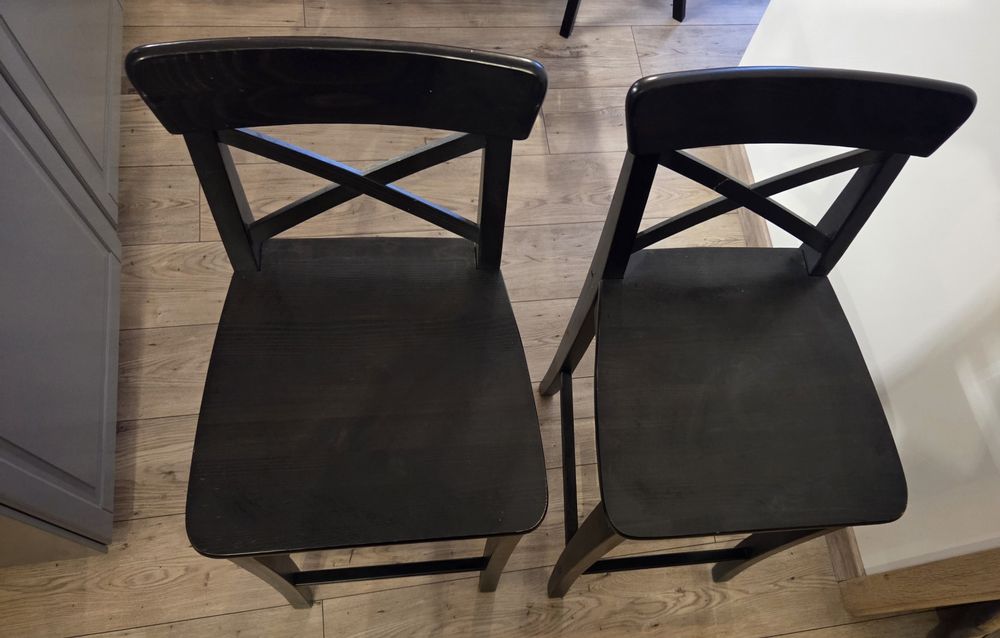 Krzesło barowe stołek barowy ikea rosentorp i dał feedback czarne