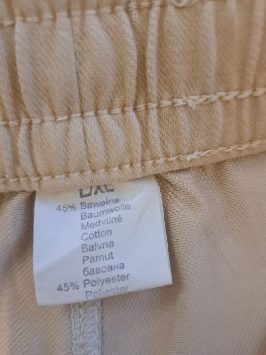 Spodnie spodenki szorty Miego L karmelowe lato