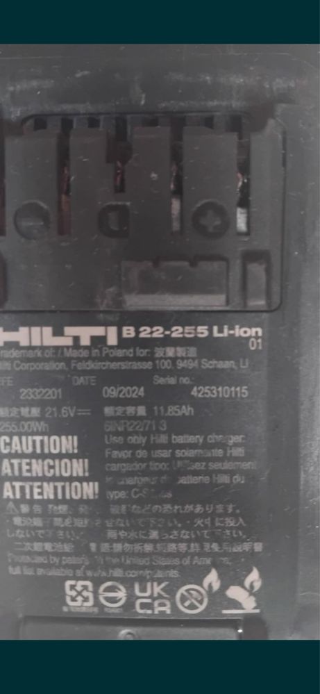 Bateria Hilti nuron B22