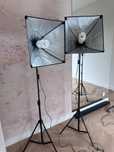 Zestaw 2 softbox 40 cm z żarówkami