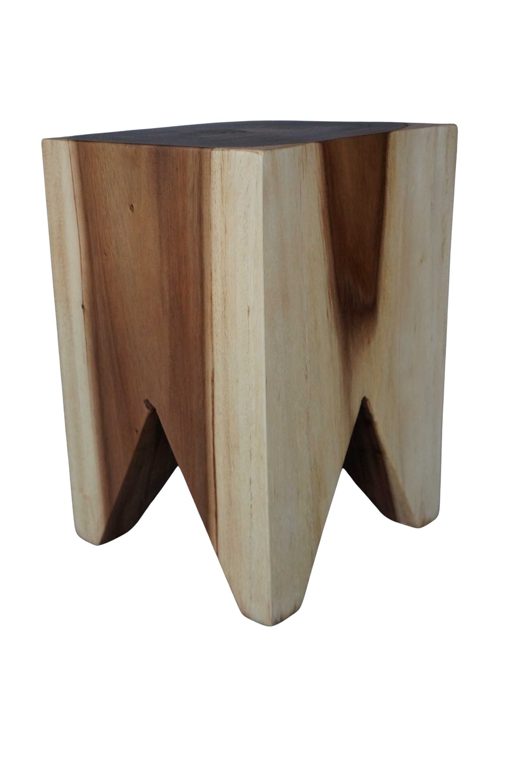 Drewniane siedzisko krzesło taboret kwietnik suar wood 45 cm